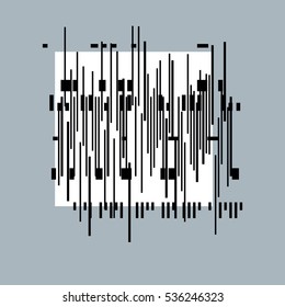 Vector geometric composition, abstract graphic art.