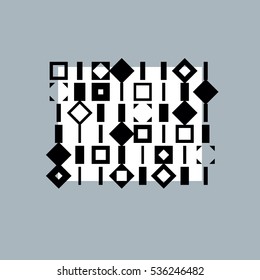 Vector geometric composition, abstract graphic art.