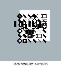 Vector geometric composition, abstract graphic art.