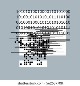 Vector geometric composition, abstract graphic art.