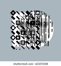 Vector geometric composition, abstract graphic art.