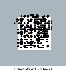 Vector geometric composition, abstract graphic art.