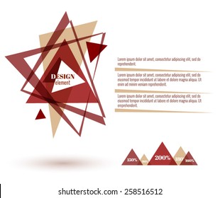 Vector geometric composition of trangles 