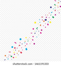 Vector сolorful Geometric Confetti On Transparent Background.