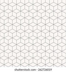 Vector geometric cubes pattern, seamless background