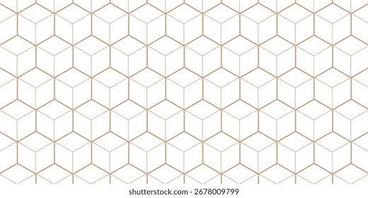 Vector geometric cubes pattern, seamless background