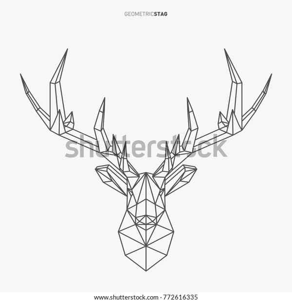 Featured image of post Geometric Reindeer Head Drawing / Thingiverse is a universe of things.
