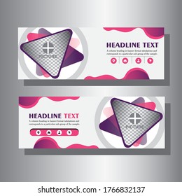 Vector geometric design banner background purple