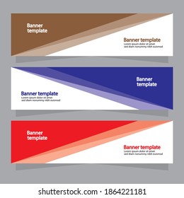 Plantilla web de banner de diseño geométrico vectorial.