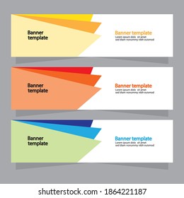 Vector geometric design banner web template.