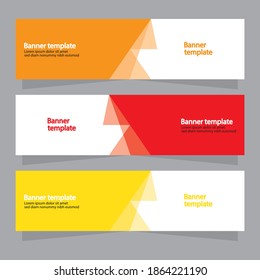 Vector geometric design banner web template.