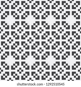 Vector geometric design pixel decoration background seamless pattern. Abstract ethnic design pixel element. Vector illustration EPS.8 EPS.10