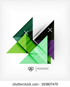 Plantilla De Diseño Geométrico Vector Para Folleto | Folleto