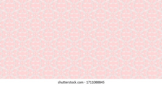 Vector geometric diagonal fabric texture. Pink color background.
