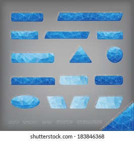 Vector geometric elements for web. Set of design elements