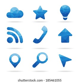 Vector geometric elements for web. Set of design elements