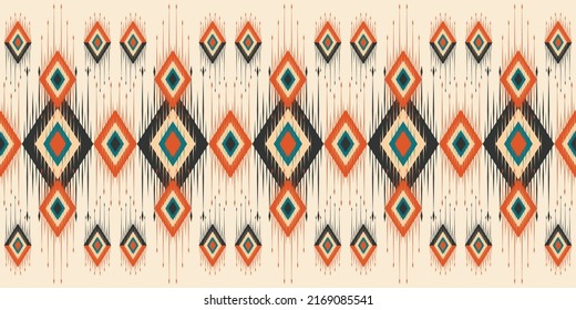 vector geometric ethnic oriental ikat pattern traditional design for background carpet wallpaper clothing