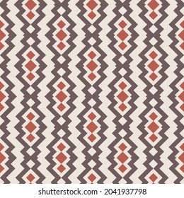 Vector geometric ethnic pattern. Tribal illustration with zigzag shapes. Vintage background is used in the design of carpets, textiles, clothing, wallpaper, cover, packaging