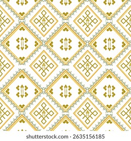 Vetor Geometric Étnica padrão contínuo.Tecido tribal ameríndio,Azect,Batik,rung,draw,cross