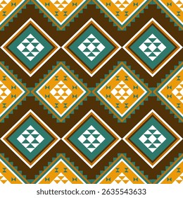 Vector Geometric Ethnic seamless pattern background.Native American tribal fabric,Azect,Batik,