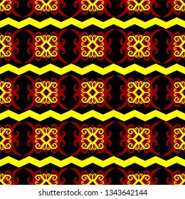 Vector Geometric ethnic seamless pattern,oriental traditional Design inspiration for background,carpet,wallpaper,clothing,wrapping,Batik,fabric.illustration embroidery style