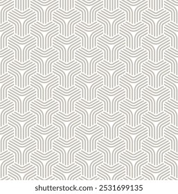 Vektor geometrische Gewebe Wellen nahtlose Textur. Cremefarbener Hintergrund.