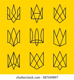 Vector geometric figures. Emblem of Ukraine.