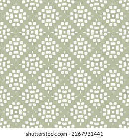 Vektor geometrisches Blumenmuster. Elegante goldene abstrakte Ornamententextur mit Blütensilhouetten, kleinen Blütenblättern und Blättern. Luxuriöser goldener Hintergrund. Geo-Design wiederholen für Dekoration, Tapeten, Teppich, Stoff