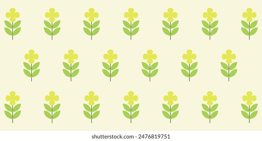Vector geometric flower. plant abstract, bauhaus style