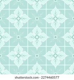 Vector geometric flower seamless pattern. Floral organic geometric background for textile, template, fabric, wallpaper, wrapping paper