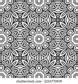 vector geometric flower shapes pattern background.