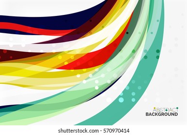 Vector geometric flowing lines abstract background. Vector template background for workflow layout, diagram, number options or web design