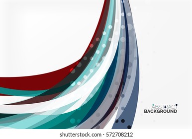 Vector geometric flowing lines abstract background. Vector template background for workflow layout, diagram, number options or web design