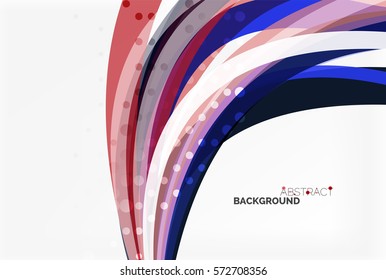 Vector geometric flowing lines abstract background. Vector template background for workflow layout, diagram, number options or web design