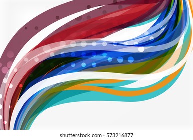 Vector geometric flowing lines abstract background. Vector template background for workflow layout, diagram, number options or web design