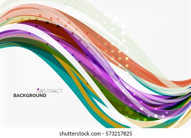 Vector geometric flowing lines abstract background. Vector template background for workflow layout, diagram, number options or web design