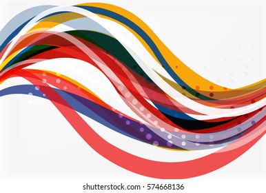 Vector geometric flowing lines abstract background. Vector template background for workflow layout, diagram, number options or web design