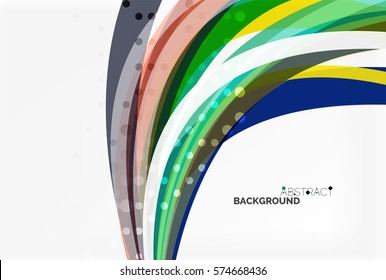 Vector geometric flowing lines abstract background. Vector template background for workflow layout, diagram, number options or web design