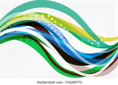 Vector geometric flowing lines abstract background. Vector template background for workflow layout, diagram, number options or web design