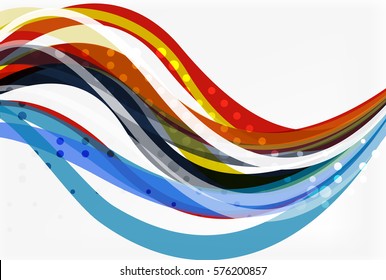 Vector geometric flowing lines abstract background. Vector template background for workflow layout, diagram, number options or web design