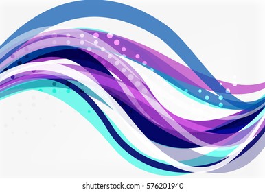 Vector geometric flowing lines abstract background. Vector template background for workflow layout, diagram, number options or web design