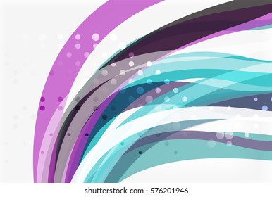 Vector geometric flowing lines abstract background. Vector template background for workflow layout, diagram, number options or web design