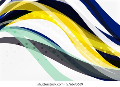 Vector geometric flowing lines abstract background. Vector template background for workflow layout, diagram, number options or web design