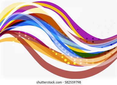 Vector geometric flowing lines abstract background. Vector template background for workflow layout, diagram, number options or web design
