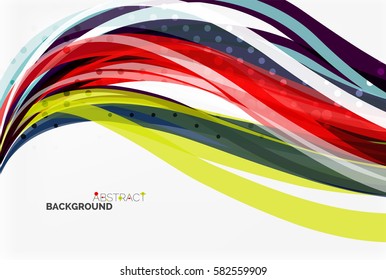 Vector geometric flowing lines abstract background. Vector template background for workflow layout, diagram, number options or web design