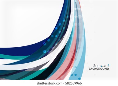 Vector geometric flowing lines abstract background. Vector template background for workflow layout, diagram, number options or web design