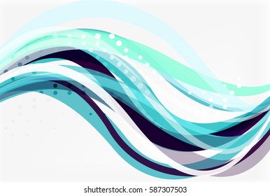 Vector geometric flowing lines abstract background. Vector template background for workflow layout, diagram, number options or web design