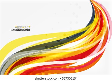 Vector geometric flowing lines abstract background. Vector template background for workflow layout, diagram, number options or web design