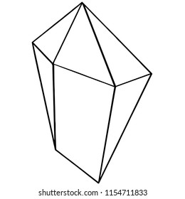 Geometrische Vektorform. Isolierte Illustrationselemente. Geometrisches Quartz-Polygon-Kristall-Mosaik-Form Amethyst-Juwel.
