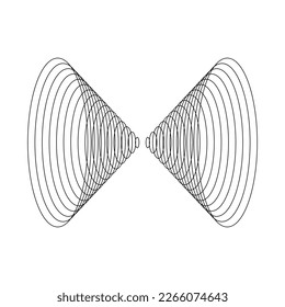 Vector Geometric Fractal Crossing Ellipses